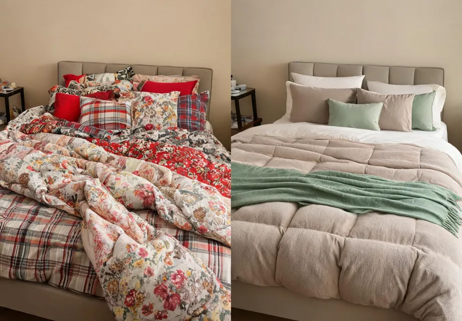 Before and after Buffy bedroom refresh